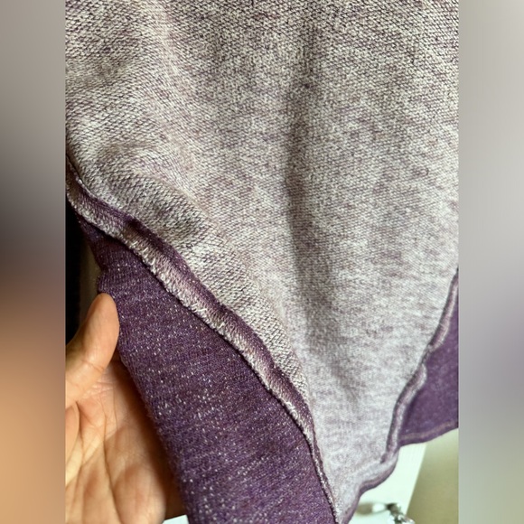 Kuhl NOVA Knit Sweater Pullover Cowl Neck Wool Blend Purple Exposed Seams XS - Picture 9 of 12